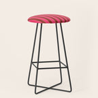 Bold Stripes Vertical Colorful Eclectic Lined Pink and Russet Pattern Stool Gallery Image 1