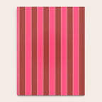 Bold Stripes Vertical Colorful Eclectic Lined Pink and Russet Pattern Notebook Gallery Image 4