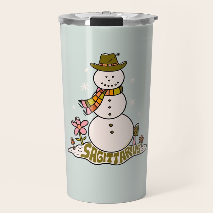 Sagittarius Snowman Travel Mug Gallery Image 1