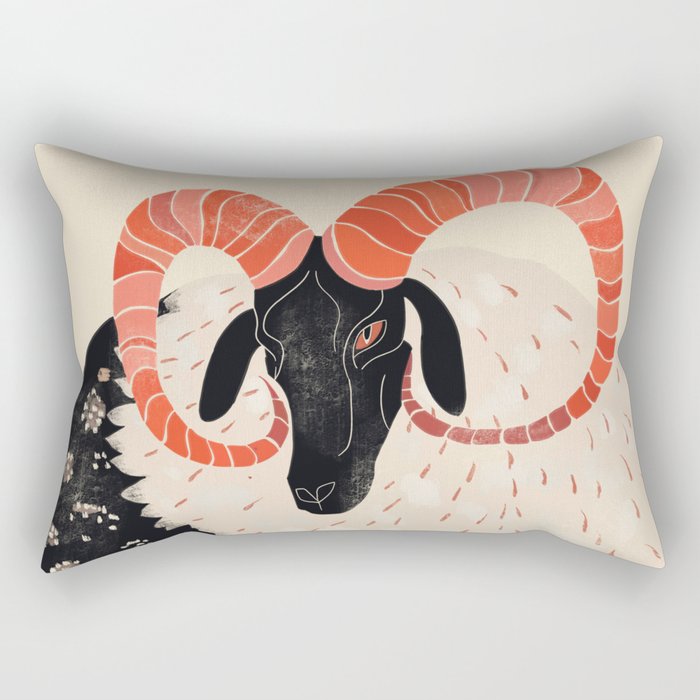 Majestic Ram Rectangular Pillow Gallery Image 2