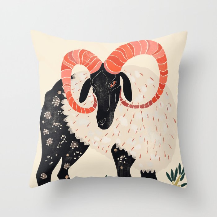 Majestic Ram Throw Pillow Gallery Image 6