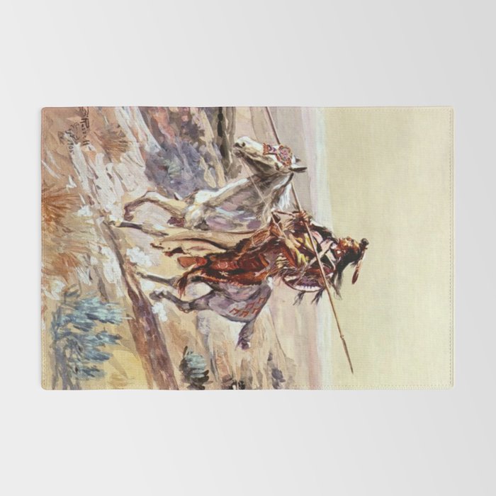âIndian With Spear â by Charles M Russell Rug Gallery Image 2