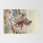 âIndian With Spear â by Charles M Russell Rug Gallery Image 2