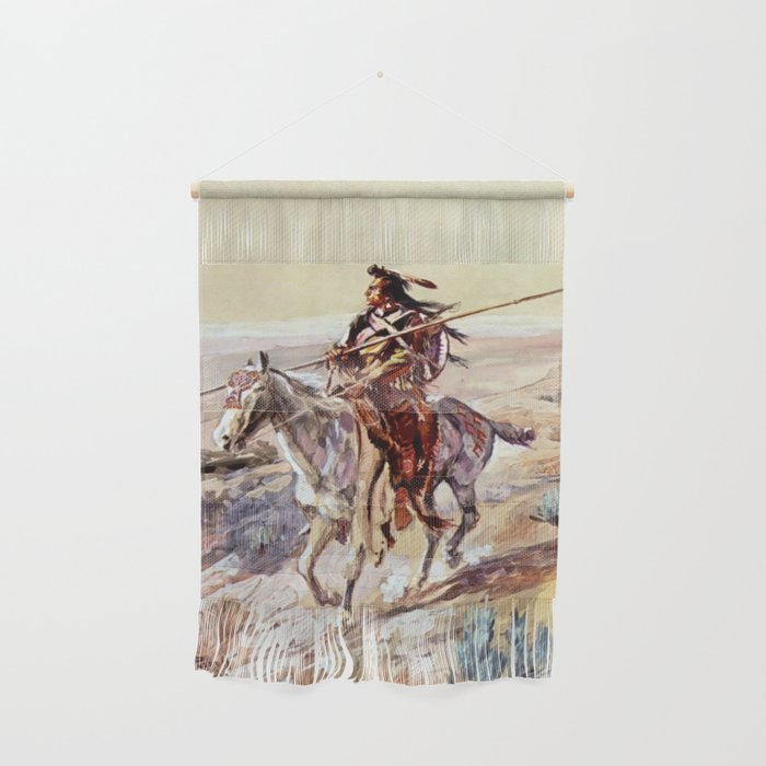 âIndian With Spear â by Charles M Russell Wall Hanging Gallery Image 1