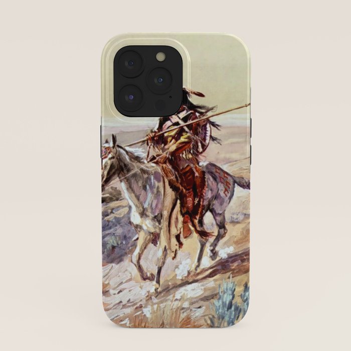 âIndian With Spear â by Charles M Russell iPhone Case Gallery Image 39