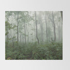 Smoky Mountain Summer Forest - National Park Nature Photography Throw Blanket Gallery Image 2