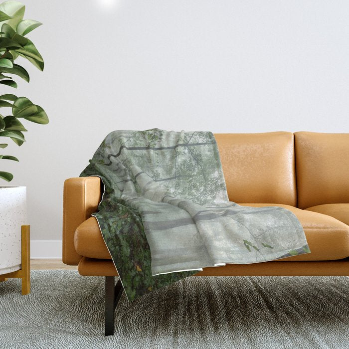 Smoky Mountain Summer Forest - National Park Nature Photography Throw Blanket Gallery Image 1
