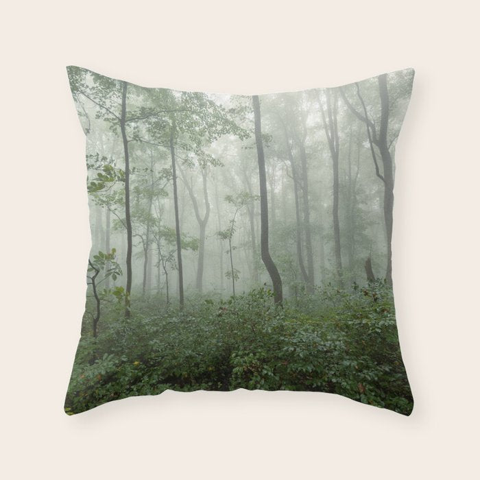Smoky Mountain Summer Forest - National Park Nature Photography Throw Pillow Gallery Image 6