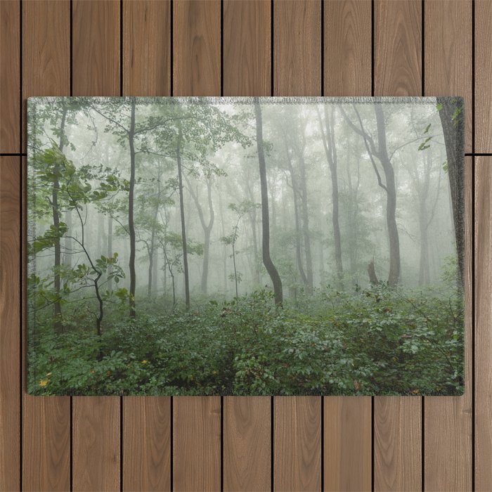 Smoky Mountain Summer Forest - National Park Nature Photography Outdoor Rug Gallery Image 1