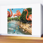 Flamingo Shore Wall Mural Gallery Image 2