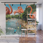 Flamingo Shore Wall Mural Gallery Image 1