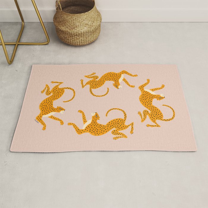 Leopard Race - pink Rug Gallery Image 1