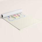  Catch of the Day - Playful Retro Sardine in fun stripes and dots Yoga Mat Gallery Image 2
