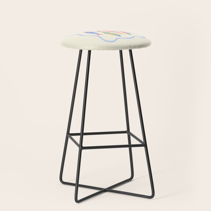  Catch of the Day - Playful Retro Sardine in fun stripes and dots Stool Gallery Image 1