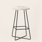  Catch of the Day - Playful Retro Sardine in fun stripes and dots Stool Gallery Image 1