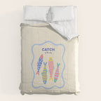  Catch of the Day - Playful Retro Sardine in fun stripes and dots Comforter Gallery Image 6