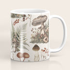 Woodland Vibes Mushroom And Fern Pattern Beige Coffee Mug Gallery Image 1
