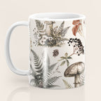 Woodland Vibes Mushroom And Fern Pattern Beige Coffee Mug Gallery Image 3
