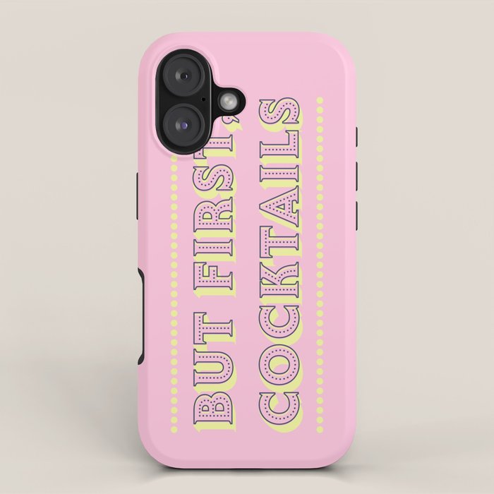 Pastel Pink Party Cocktails iPhone Case Gallery Image 1