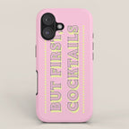 Pastel Pink Party Cocktails iPhone Case Gallery Image 1