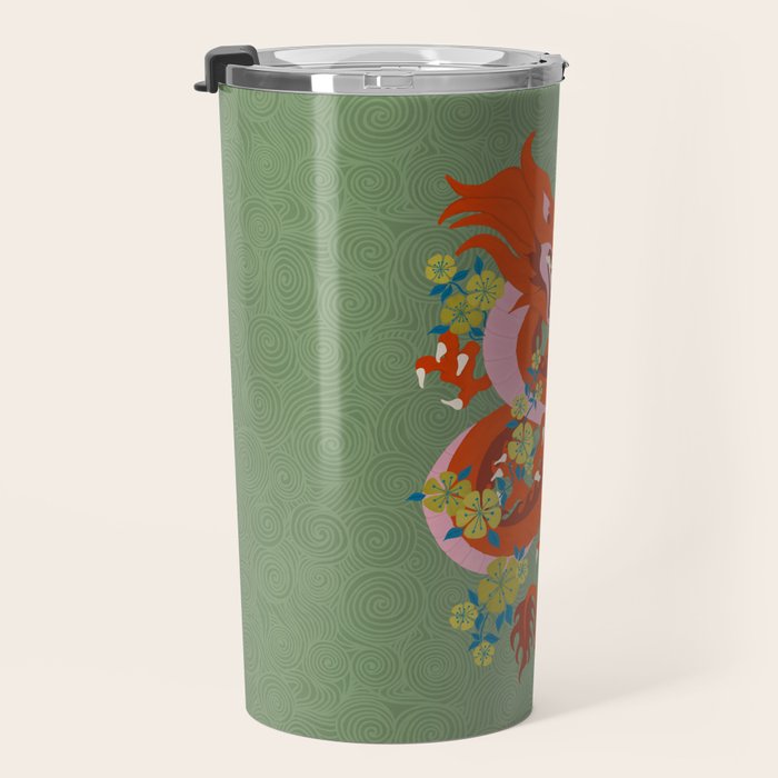 Dragon Dance Among the Blossoms Travel Mug Gallery Image 3