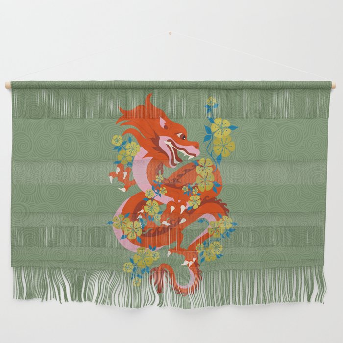 Dragon Dance Among the Blossoms Wall Hanging Gallery Image 1