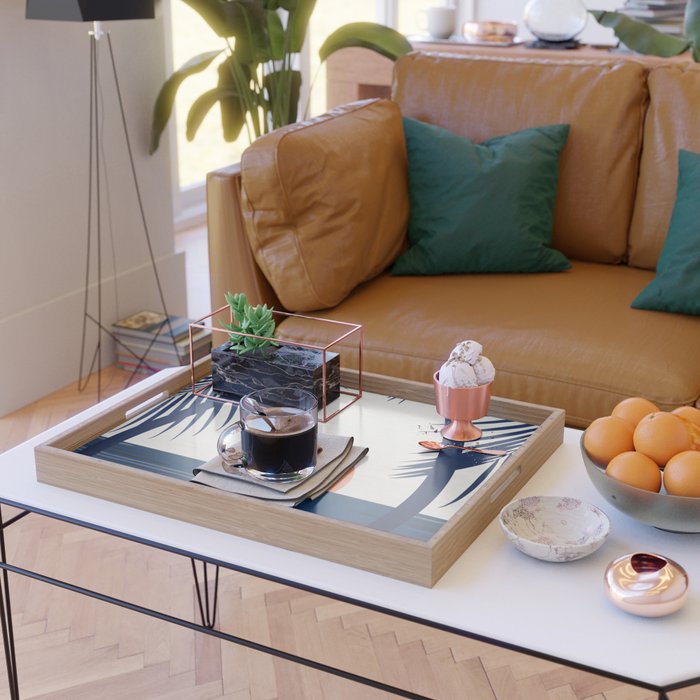 Winter Sunset / Abstract Landscape Serving Tray Gallery Image 2