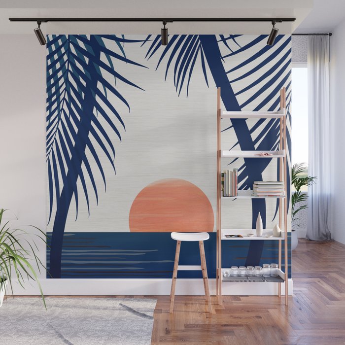 Winter Sunset / Abstract Landscape Wall Mural Gallery Image 1