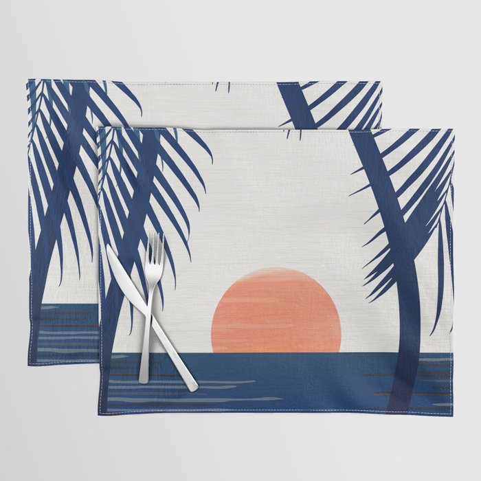Winter Sunset / Abstract Landscape Placemat Gallery Image 1