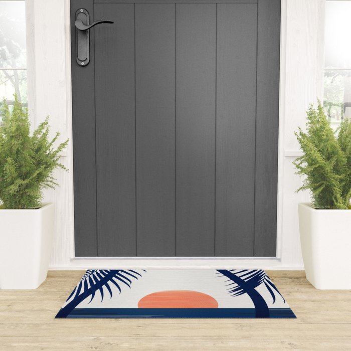 Winter Sunset / Abstract Landscape Welcome Mat Gallery Image 3