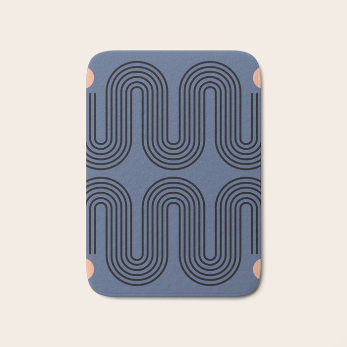 Abstraction_NEW_SUN_BLUE_LINE_POP_ART_Minimalism_0222A Bath Mat Gallery Image 1