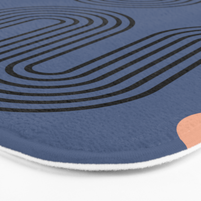 Abstraction_NEW_SUN_BLUE_LINE_POP_ART_Minimalism_0222A Bath Mat Gallery Image 3