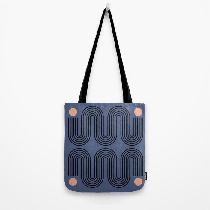 Abstraction_NEW_SUN_BLUE_LINE_POP_ART_Minimalism_0222A Tote Bag Gallery Image 2