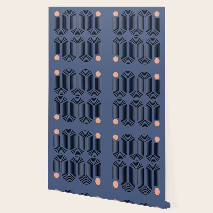 Abstraction_NEW_SUN_BLUE_LINE_POP_ART_Minimalism_0222A Wallpaper Gallery Image 2