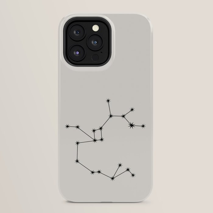 Sagittarius Zodiac Star Constellation Line Art White iPhone Case Gallery Image 24