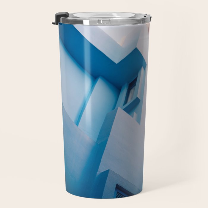 Muralla Roja blue and pink geometric walls Travel Mug Gallery Image 3
