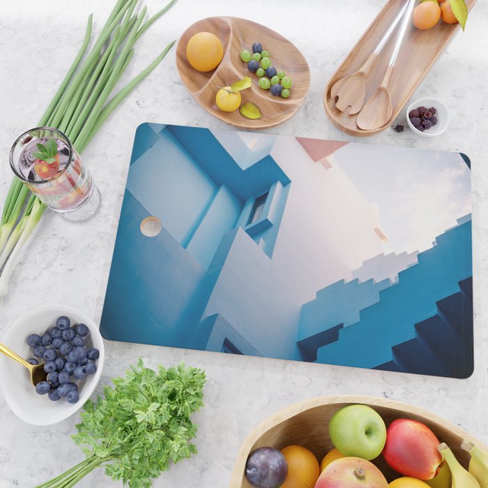Muralla Roja blue and pink geometric walls Cutting Board Gallery Image 2