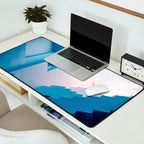 Muralla Roja blue and pink geometric walls Desk Mat Gallery Image 2