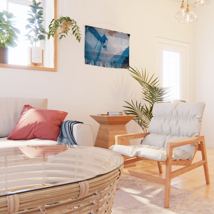 Muralla Roja blue and pink geometric walls Wall Hanging Gallery Image 2