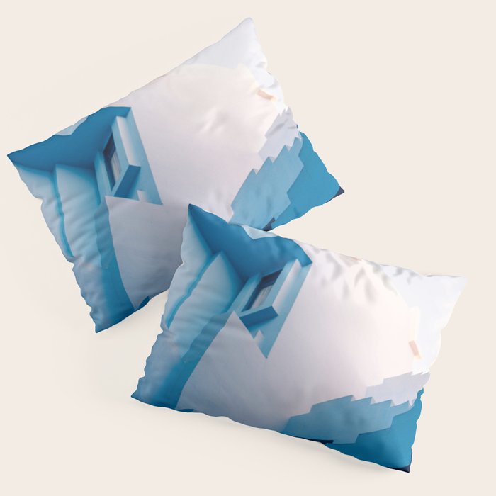 Muralla Roja blue and pink geometric walls Pillow Sham Gallery Image 1