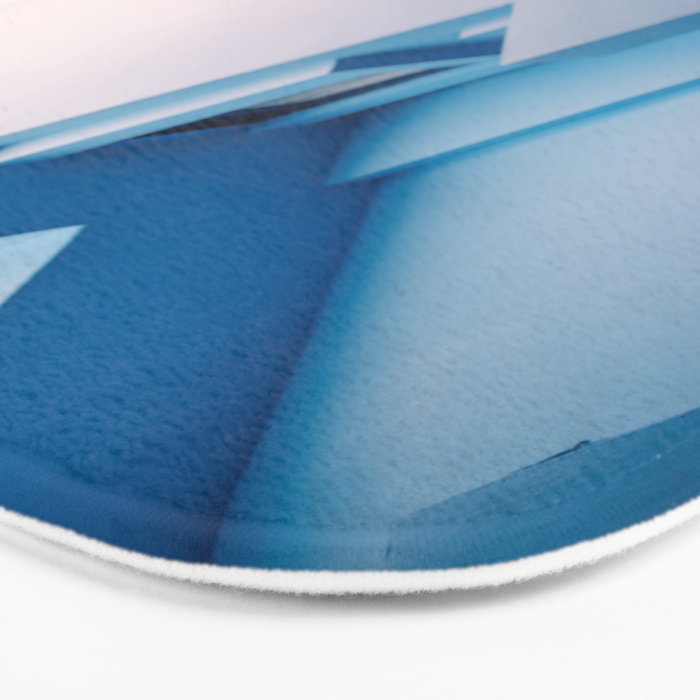 Muralla Roja blue and pink geometric walls Bath Mat Gallery Image 3