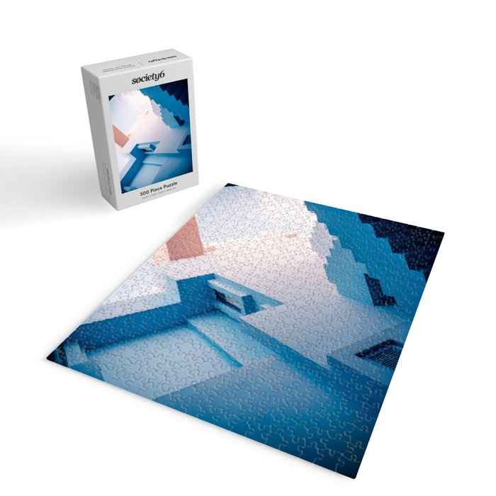 Muralla Roja blue and pink geometric walls Jigsaw Puzzle Gallery Image 2