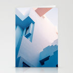 Muralla Roja blue and pink geometric walls Stationery Card Gallery Image 2