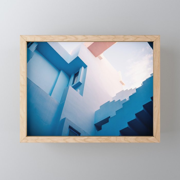 Muralla Roja blue and pink geometric walls Mini Art Print Gallery Image 1
