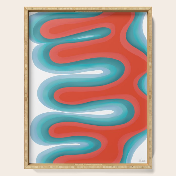 Radiating curves Serving Tray Gallery Image 1