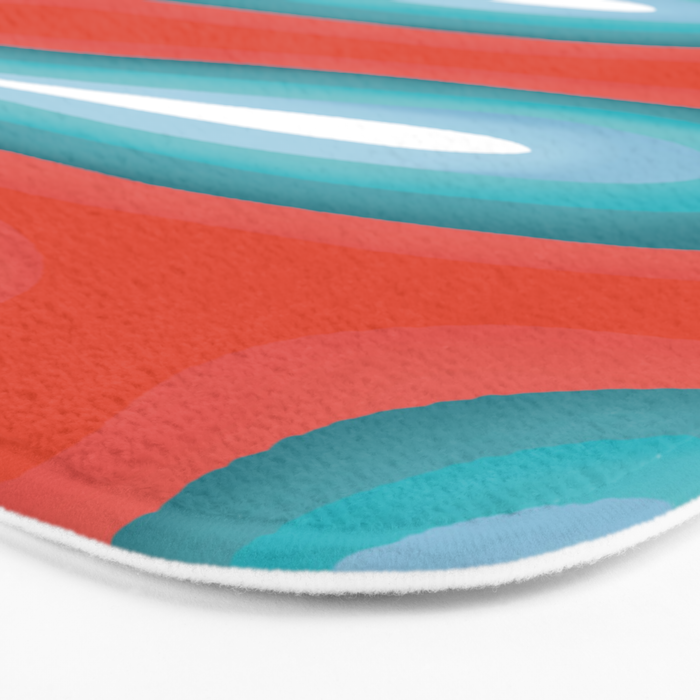 Radiating curves Bath Mat Gallery Image 3