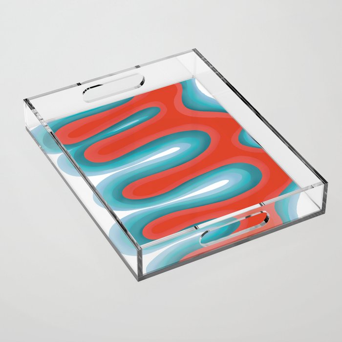 Radiating curves Acrylic Tray Gallery Image 1