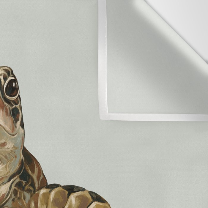 Sea Turtle in Bathtub #green Wall Tapestry Gallery Image 3
