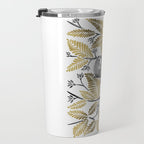Happy Sloth - Tropical Gold Leaves Travel Mug Gallery Image 3