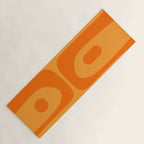 Retro Mid Century Modern Piquet Abstract Pattern in Double Orange Yoga Mat Gallery Image 1